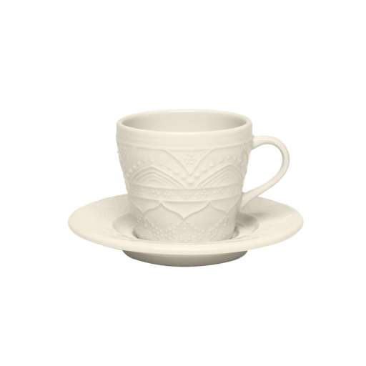 TAZA DE TE CON PLATO 200 ML SERENA CREAM